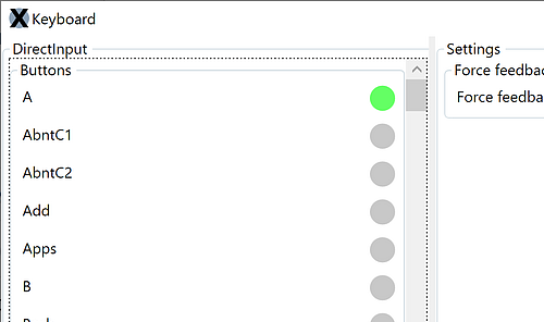 XOutput Software Interface